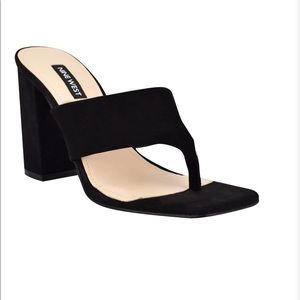 Nine West Gogo Block Heel Slide Sandals - NEW Size 6
